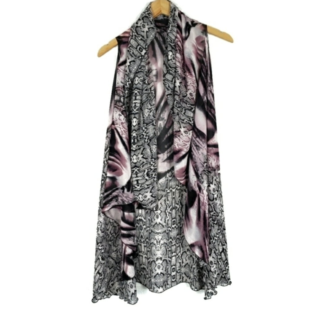 Vintage chaffon snake skin scarf vest